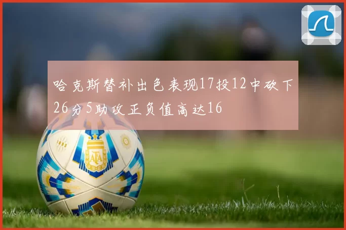 哈克斯替补出色表现17投12中砍下26分5助攻正负值高达16